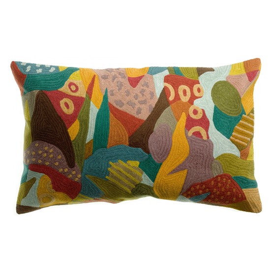 Coussin brodé izel mineral 40 x 65 cm