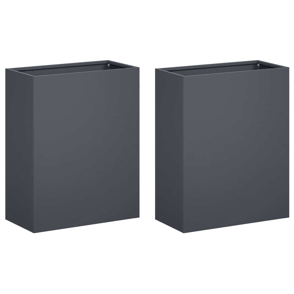 Cache-pot de jardin 2 pc anthracite 40 x 20 x 40 cm