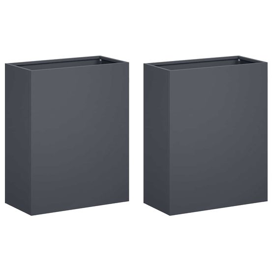 Cache-pot de jardin 2 pc anthracite 40 x 20 x 40 cm