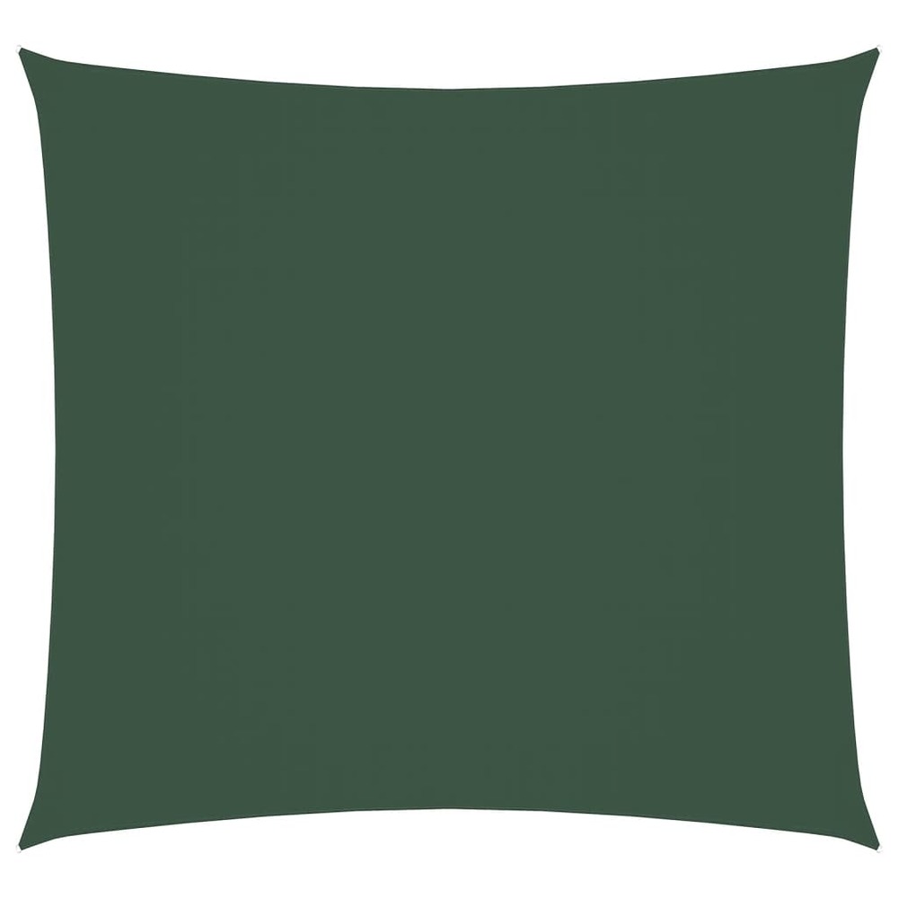 Voile de parasol tissu oxford carré 5x5 m vert foncé