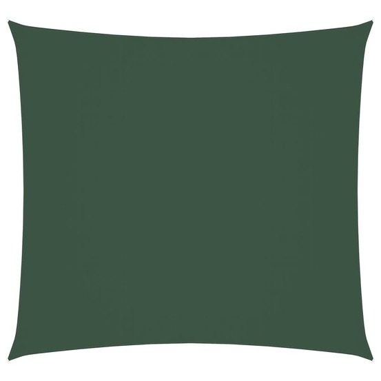 Voile de parasol tissu oxford carré 5x5 m vert foncé