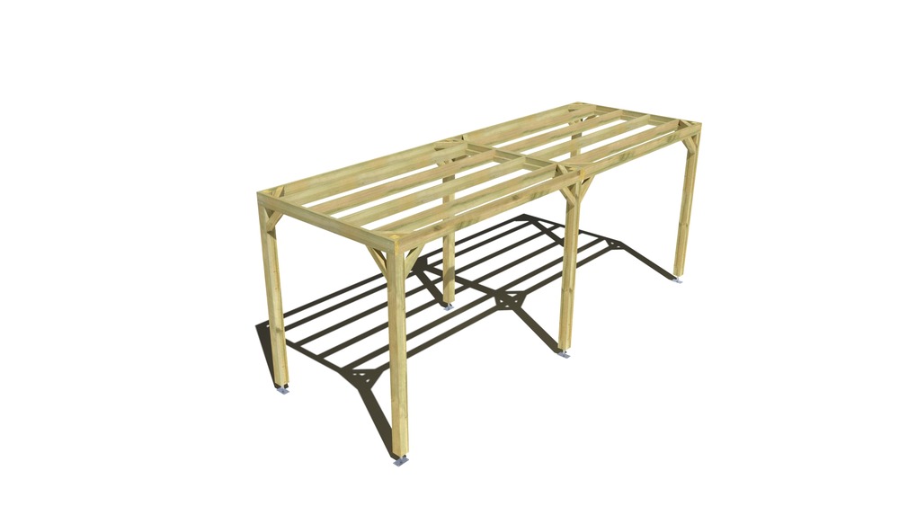 Pergola bois • 6m x 2m • indépendante • sens largeur • livraison comprise
