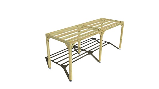 Pergola bois • 6m x 2m • indépendante • sens largeur • livraison comprise