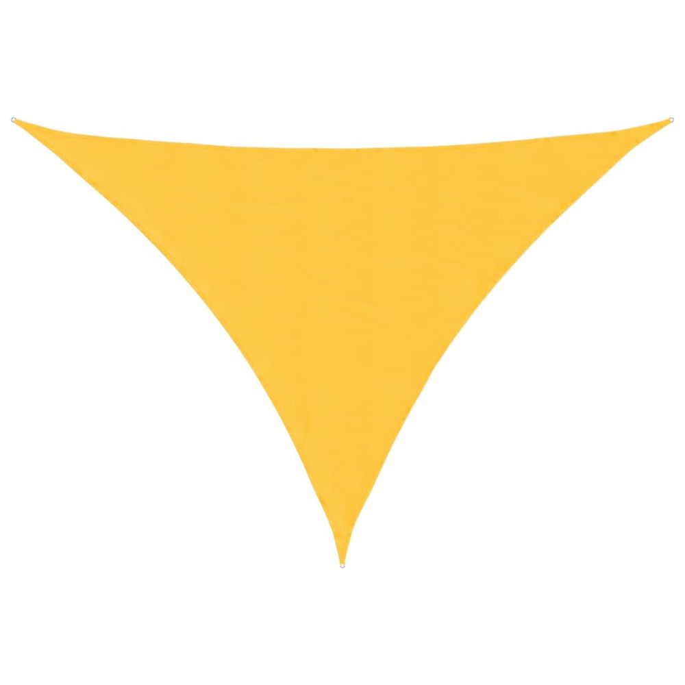 Voile de parasol tissu oxford triangulaire 3,5x3,5x4,9 m jaune