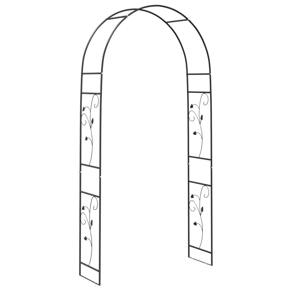 Arche de jardin noir 115 x 37 x 231 cm