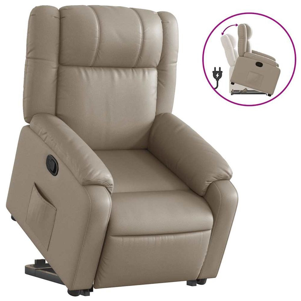 Fauteuil inclinable cappuccino similicuir