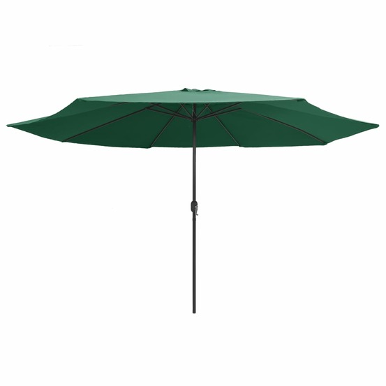 Parasol de jardin avec mât en métal 390 cm vert