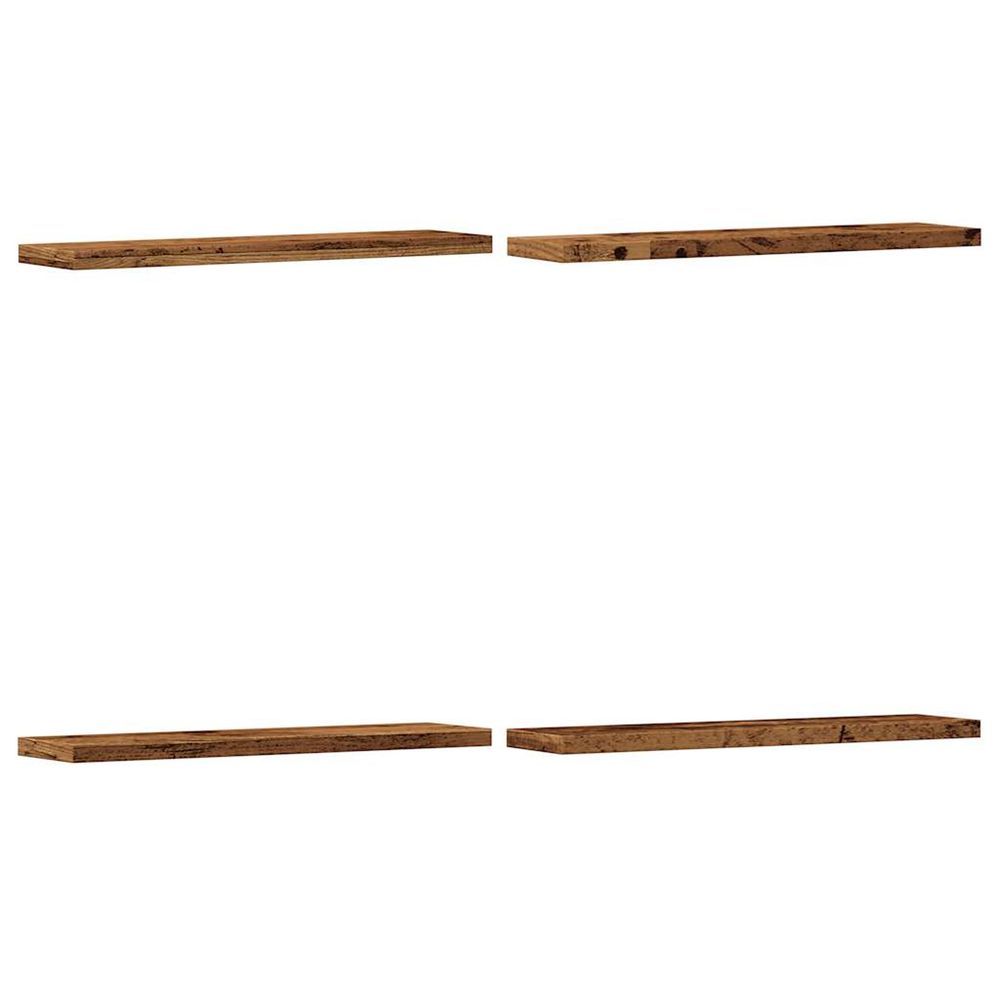 Étagères murales 4 pcs vieux bois 40x20x1,5cm bois d'ingénierie