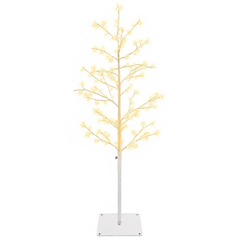 Petit sapin de noël bouleau blanc 18 x 18 x 120 cm acier