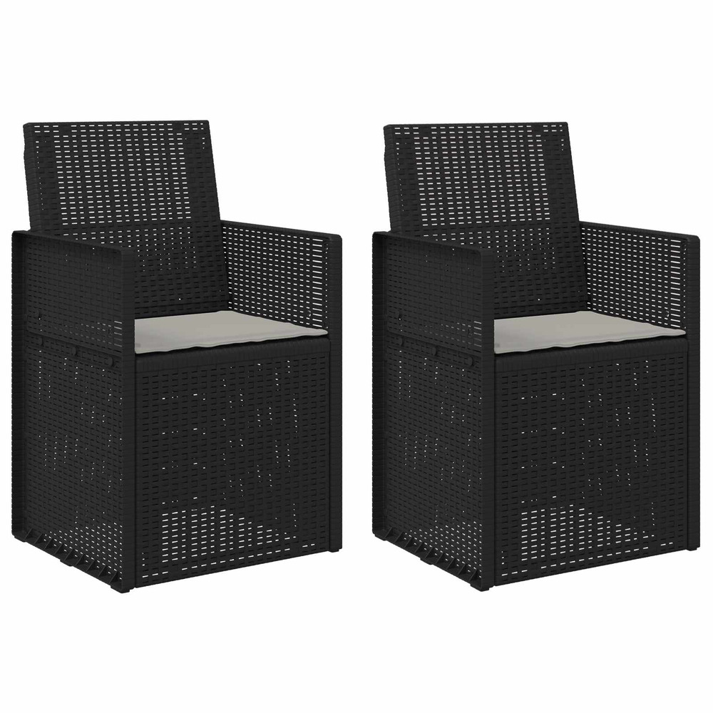 Chaises de jardin salle à manger 2 pcs anthracite et gris clair