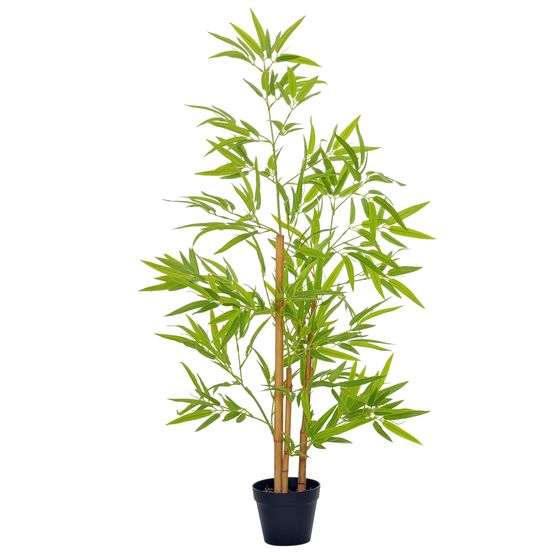 Bambou artificiel réaliste plastique pour décoration intérieure sans entretien 120cm vert