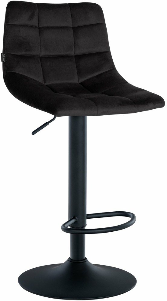 Tabouret de bar jerry velours noir