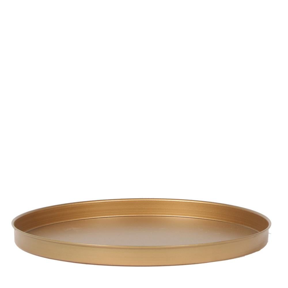 Plateau décoratif rond doré - ø30 cm