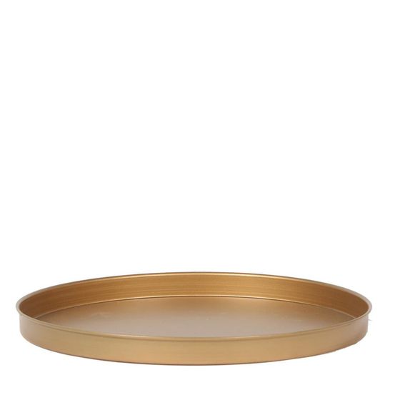 Plateau décoratif rond doré - ø30 cm