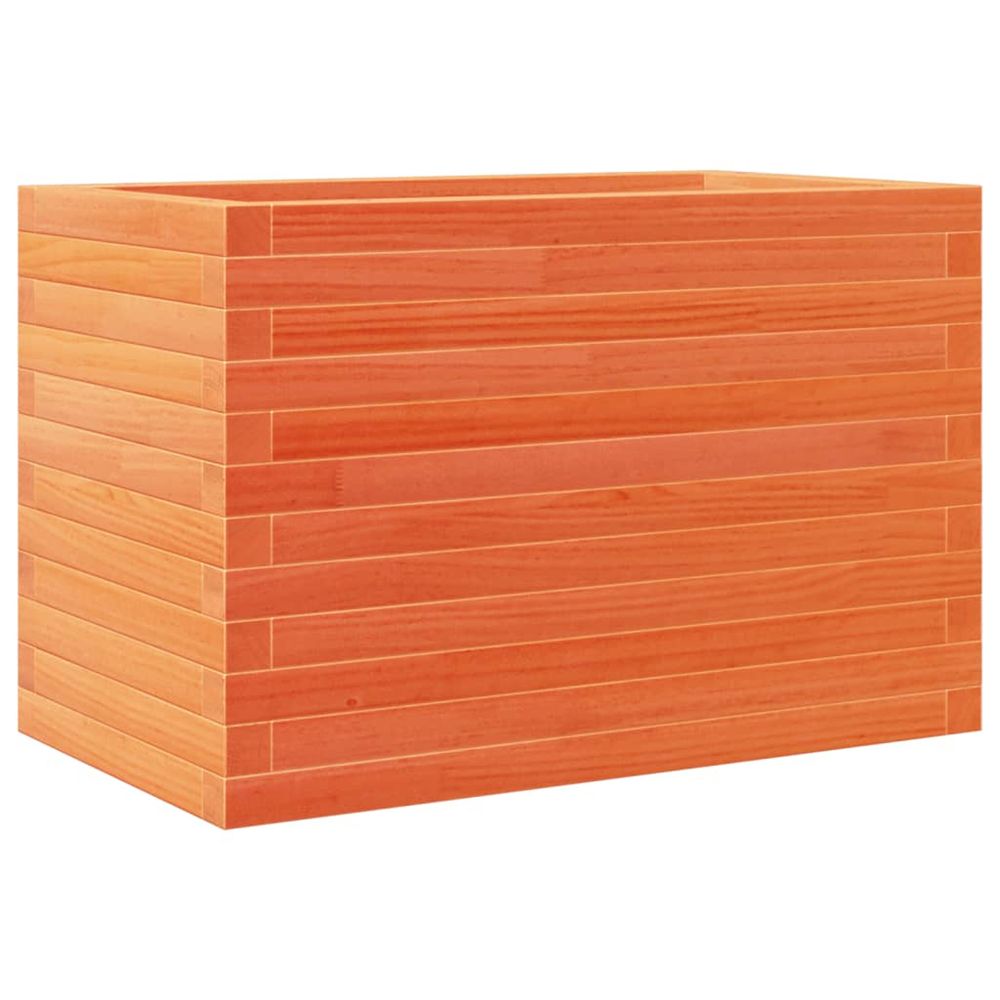 Jardinière d'extérieur cire marron 70x40x46 cm bois de pin massif