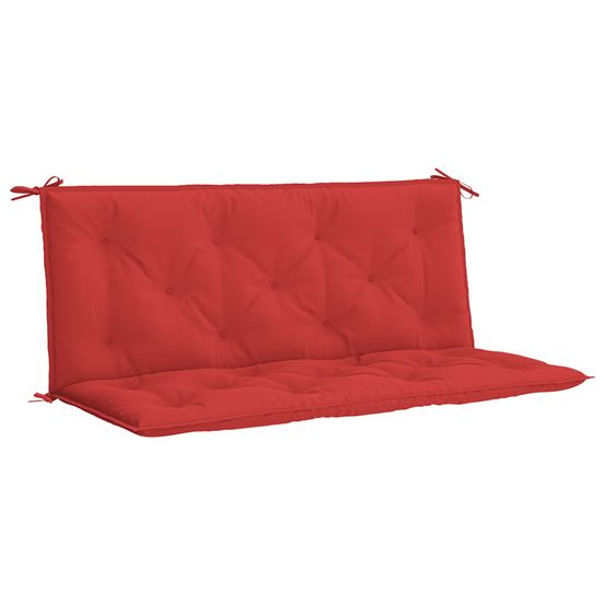 Coussin de banc de jardin rouge 120x(50+50)x7 cm tissu oxford