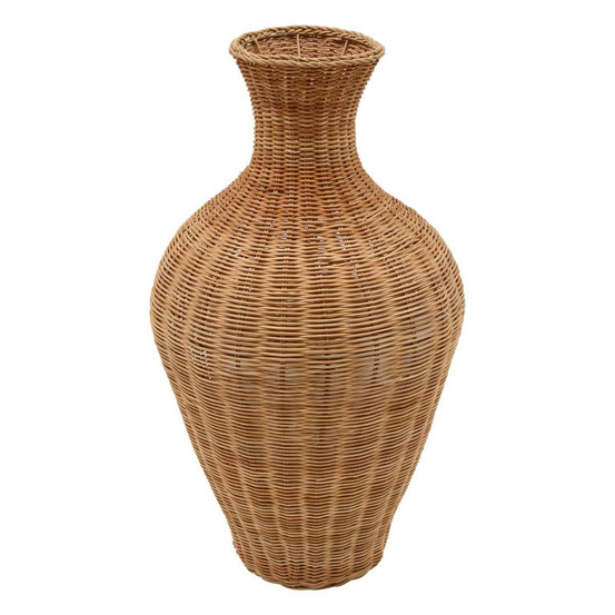 Vase déco en rotin