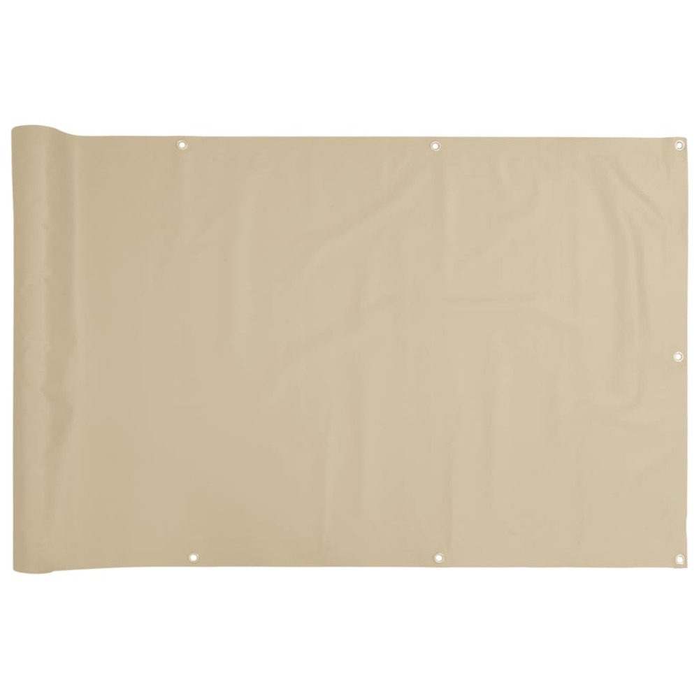 Écran de balcon beige 120x500 cm tissu oxford