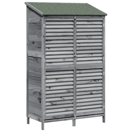 Abri de jardin gris 106 x 56 x 176,5 cm bois de sapin massif