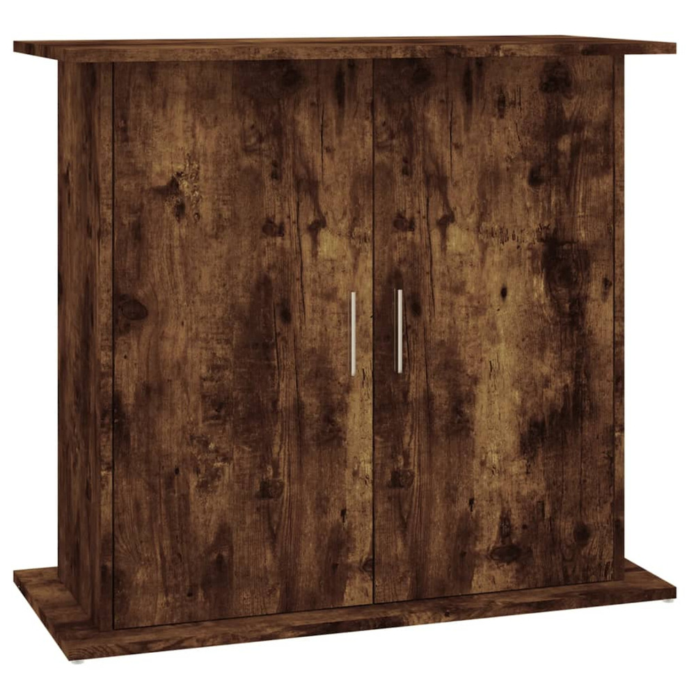 Support pour aquarium chêne fumé 81x36x73 cm bois d'ingénierie
