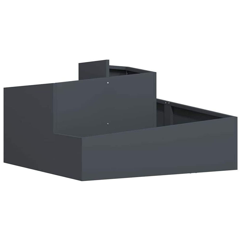Cache-pot de jardin anthracite 80 x 80 x 50 cm
