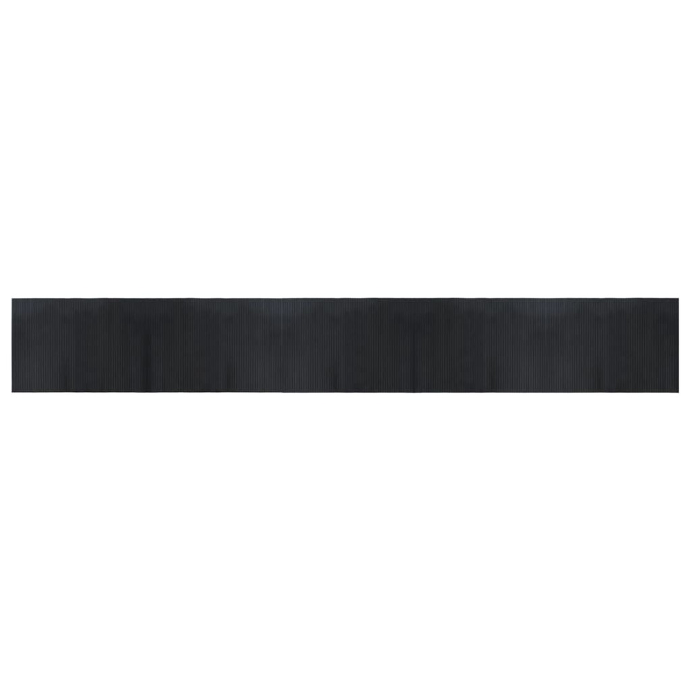 Tapis rectangulaire noir 70x500 cm bambou