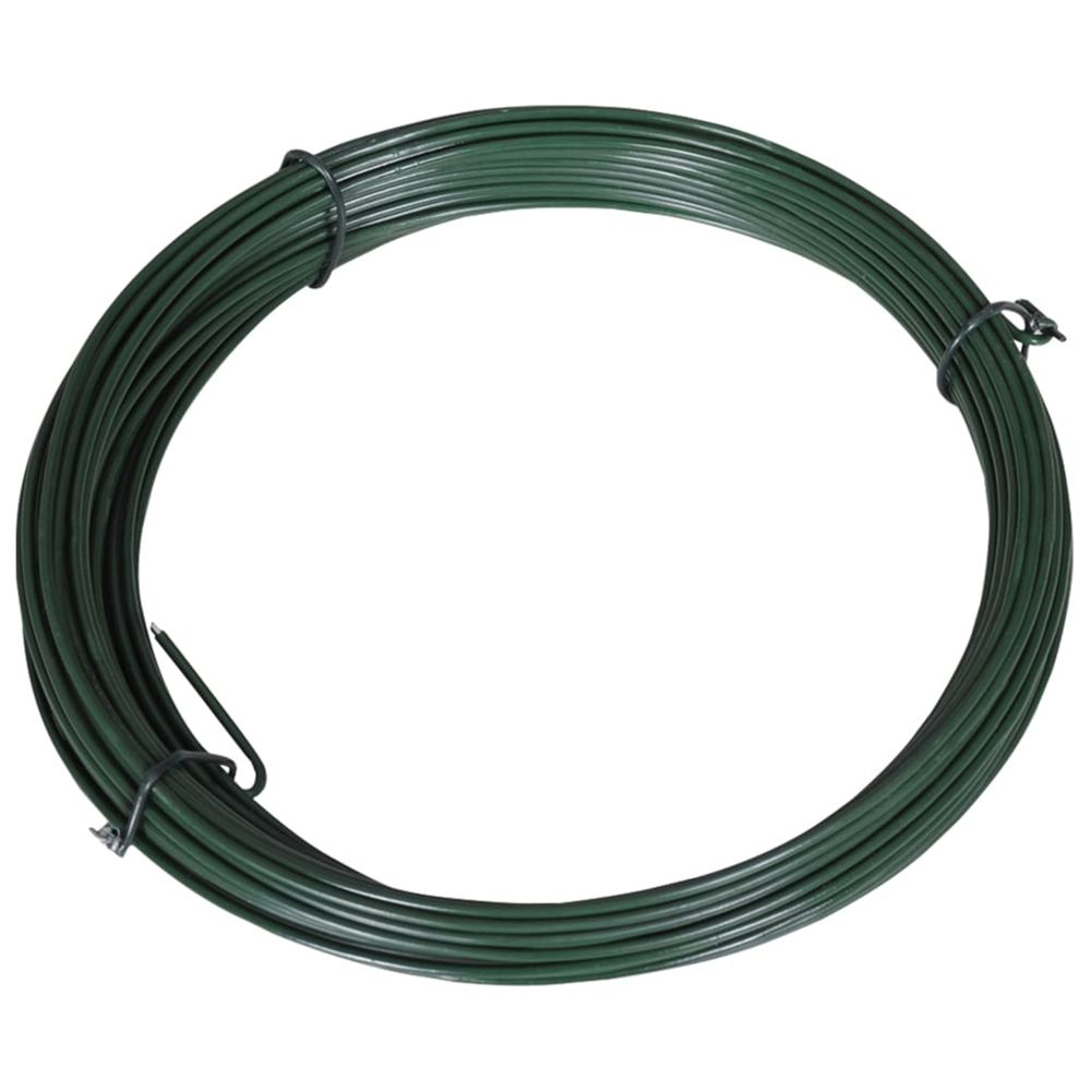 Fil de liaison de clôture 25 m 1,4/2 mm acier vert