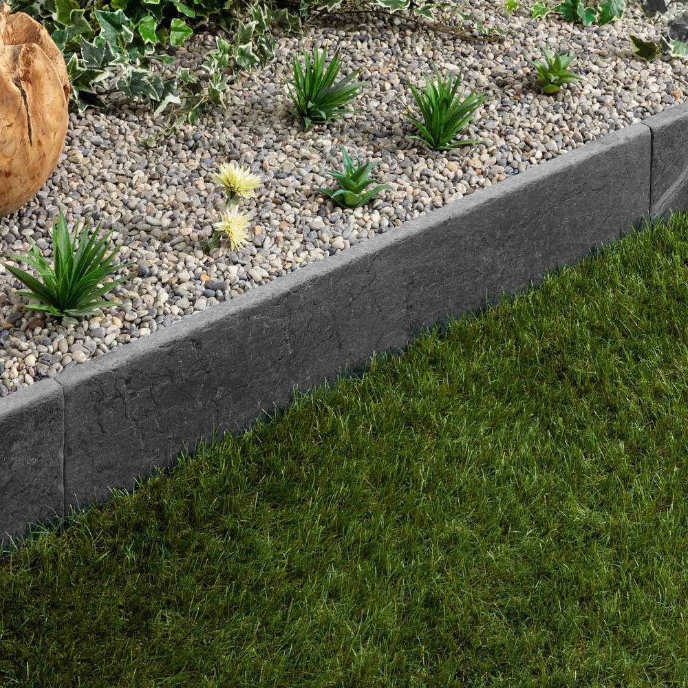 Bordure de jardin ardoise noire vieillie 100x20x3 cm (à l'unité) - ro'ma nature