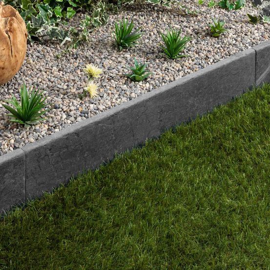 Bordure de jardin ardoise noire vieillie 100x20x3 cm (à l'unité) - ro'ma nature