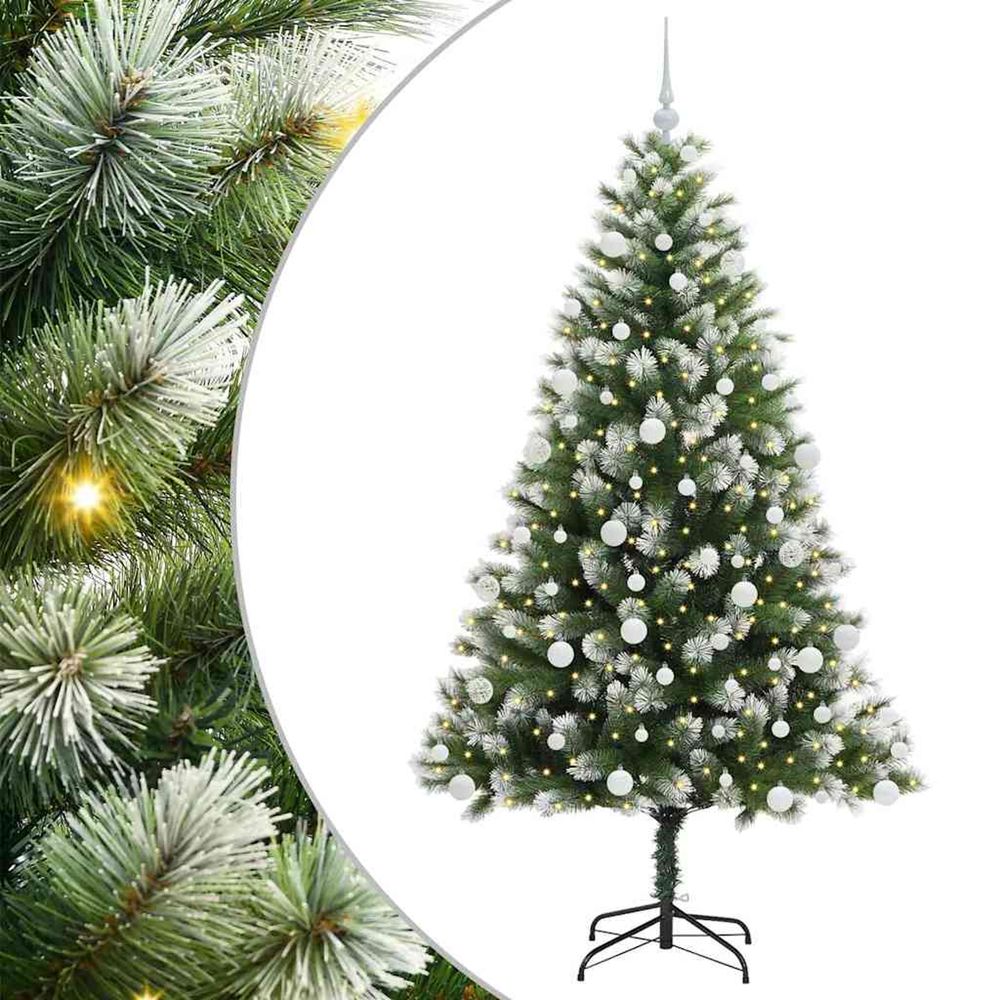Arbre de noël artificiel avec neige artificielle 300 led