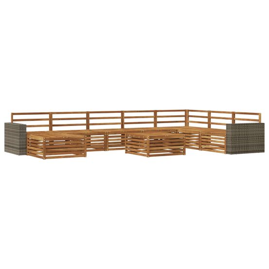 Ensemble de canapés d'extérieur 9 pc naturel