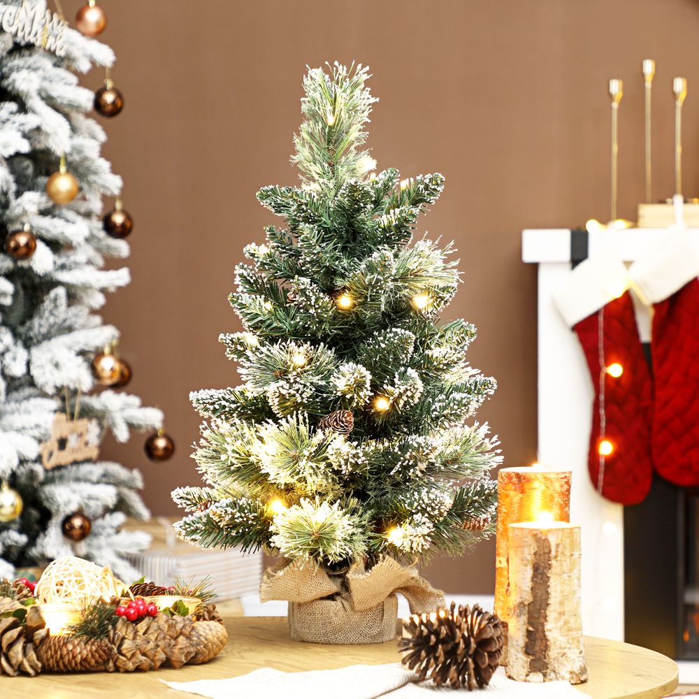 Sapin de noël artificiel en plastique vert 60 cm