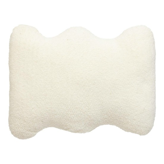 Coussin forme wavy bliss blanc 48x35cm