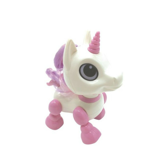 Robot licorne power unicorn mini - effets lumineux et sonores - contrôle par claquement de main - répétition