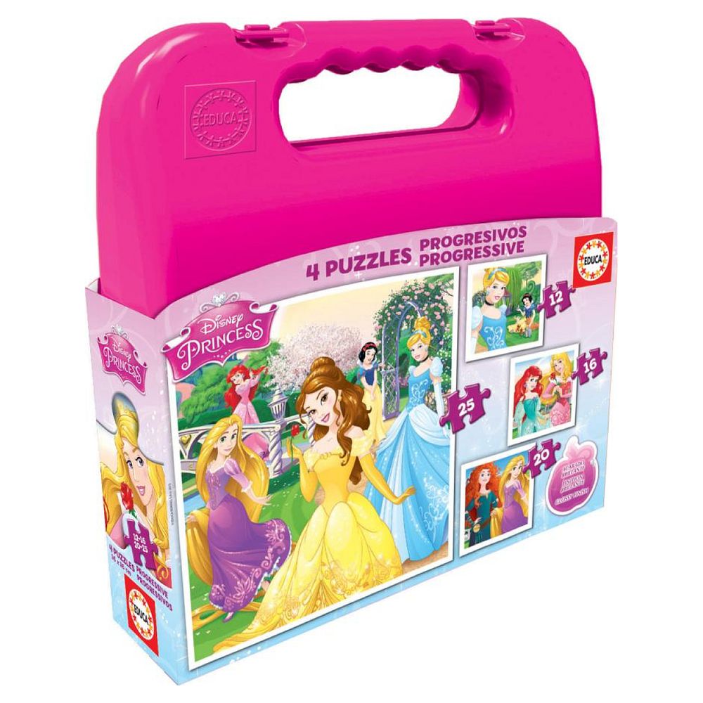 Disney princesses - mallette puzzles progressifs 12+16+20+25