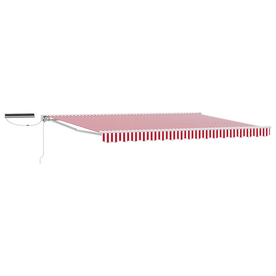 Auvent rétractable électrique rouge et blanc 4 × 3 m
