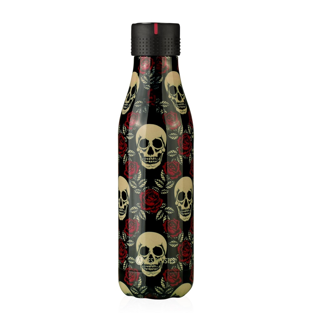 Bouteille isotherme roses et têtes de mort 500 ml