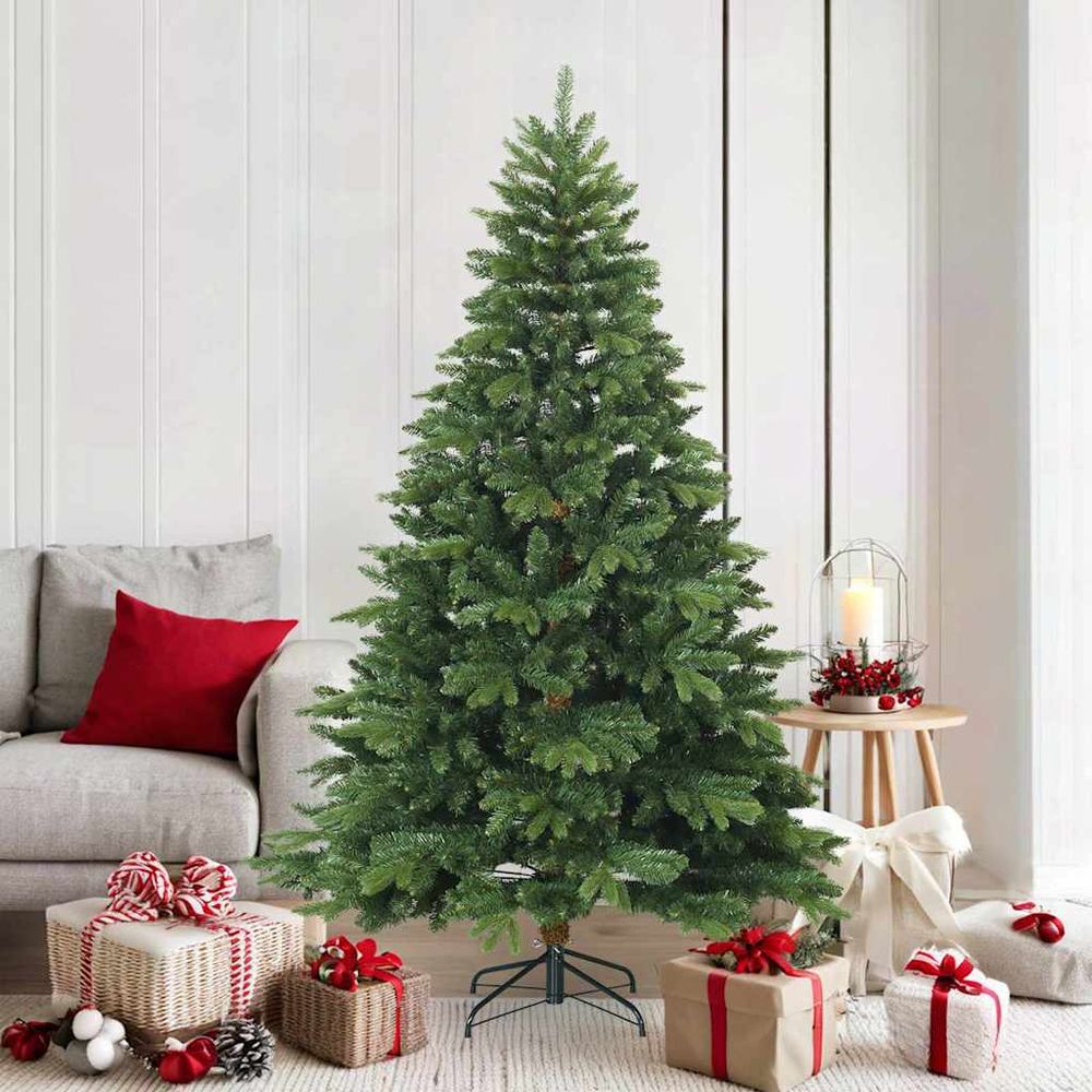 Sapin de noël artificiel réaliste en pvc pour salon et jardin vert 180 cm