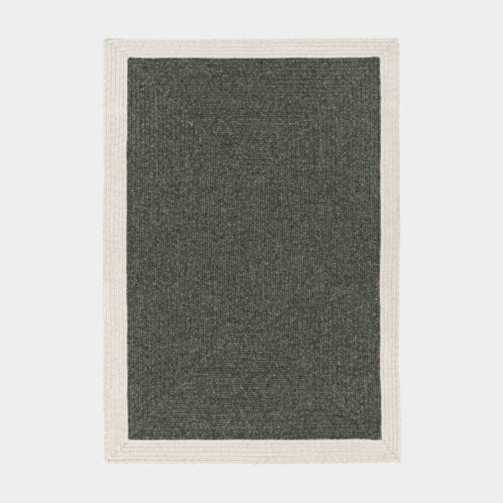 Tapis imitation fibres naturelles extérieur et intérieur - provence - gris et beige - 120 x 170 cm