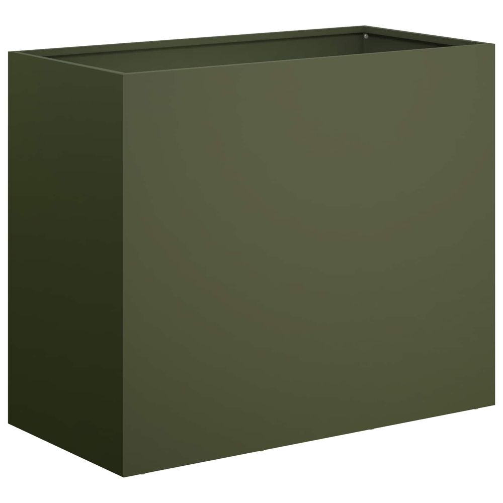 Cache-pot de jardin vert olive 60 x 30 x 40 cm
