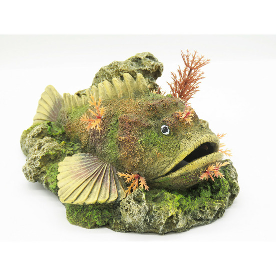 Poisson avec diffuseur de bulle 21 x 14.5 x 9 cm décoration aquarium
