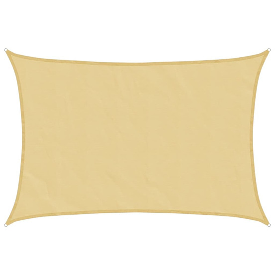Voile d'ombrage sable 3,5x2,5 m 100 % polyester oxford