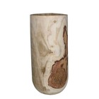 Mica decorations vase pia - 30x30x65 cm - bois - marron