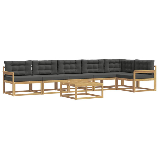 Ensemble de canapés d'extérieur 7 pcs blanc et anthracite