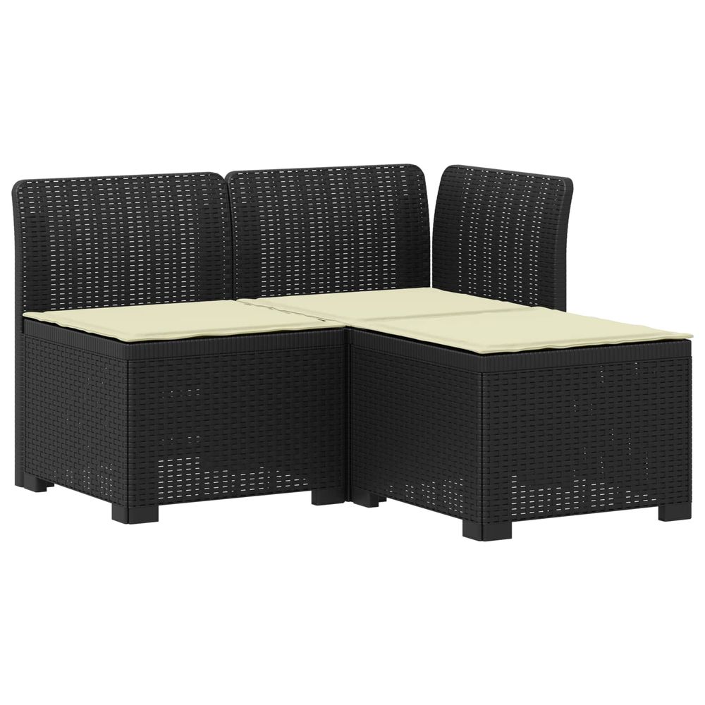 Canapé de jardin 3 places avec coussins look rattan 3 place pp
