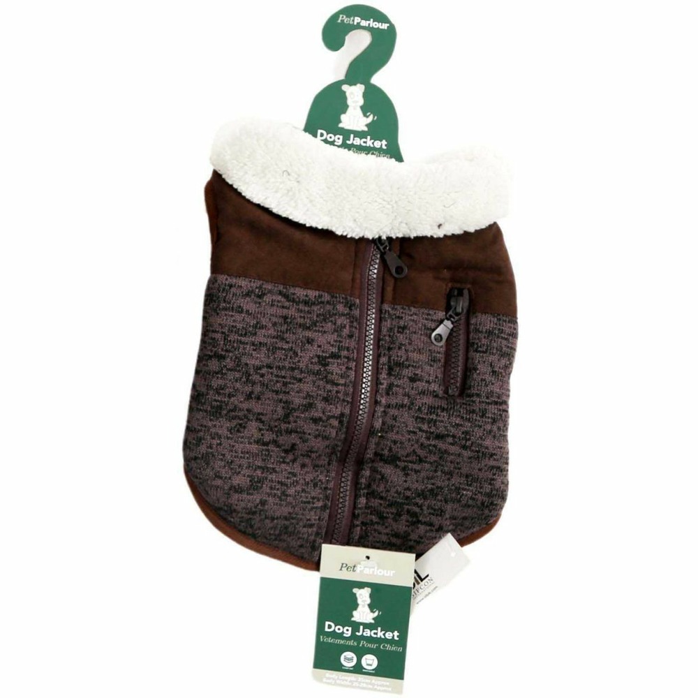 Manteau fourrure pour chien natural 25 cm chocolat