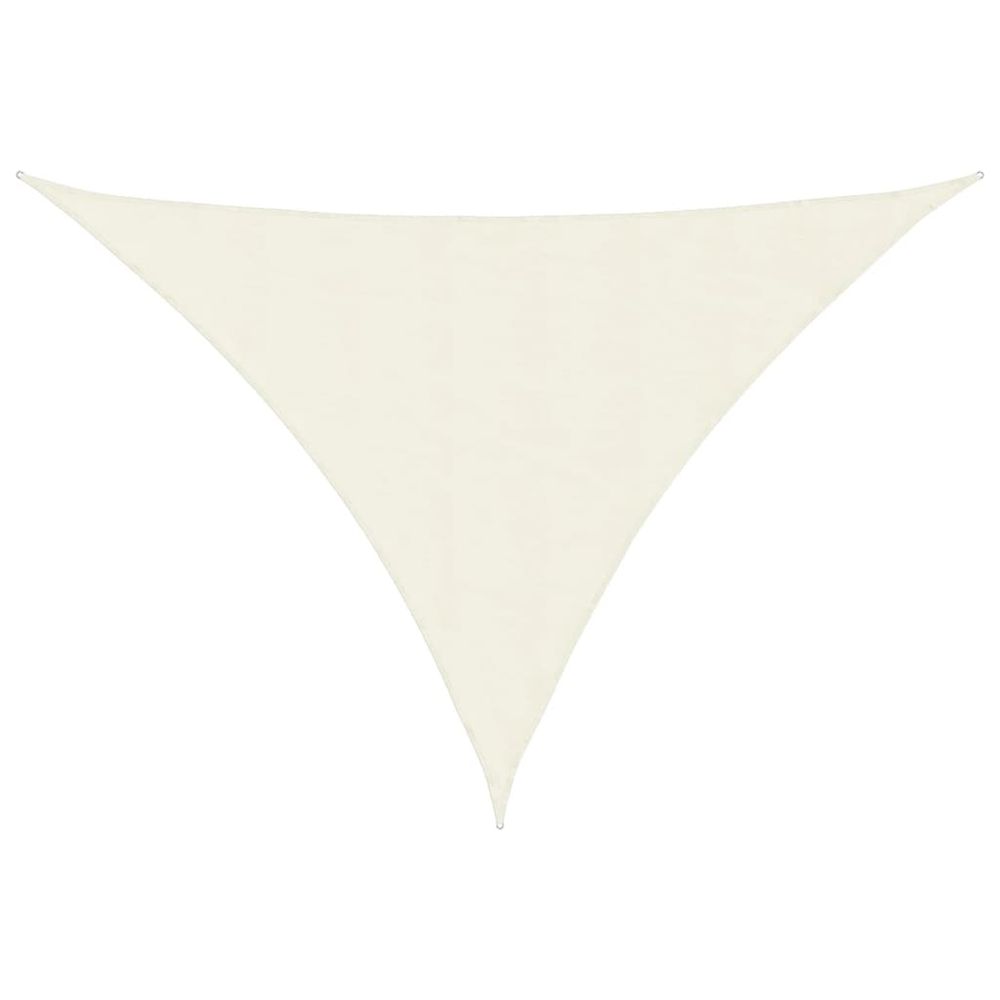 Voile de parasol tissu oxford triangulaire 5x5x6 m crème