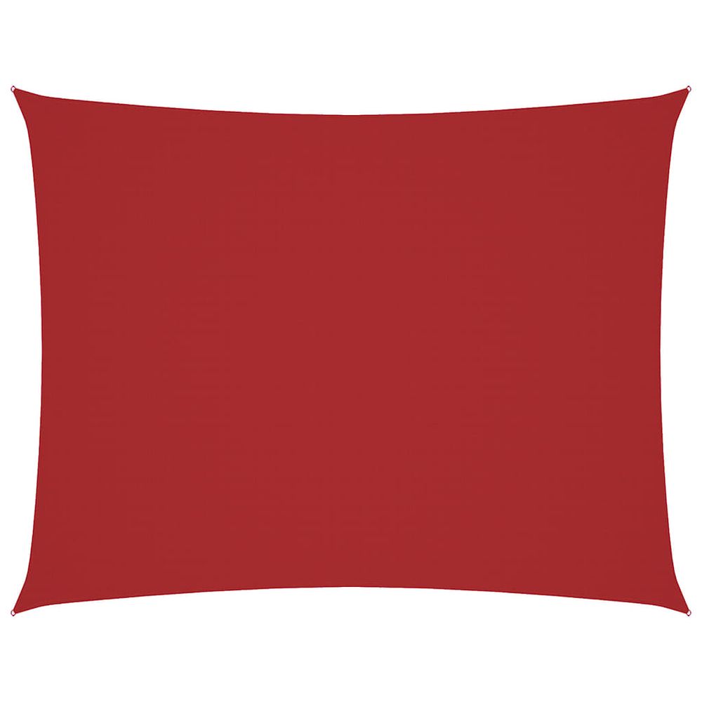Voile de parasol tissu oxford rectangulaire 4x6 m rouge