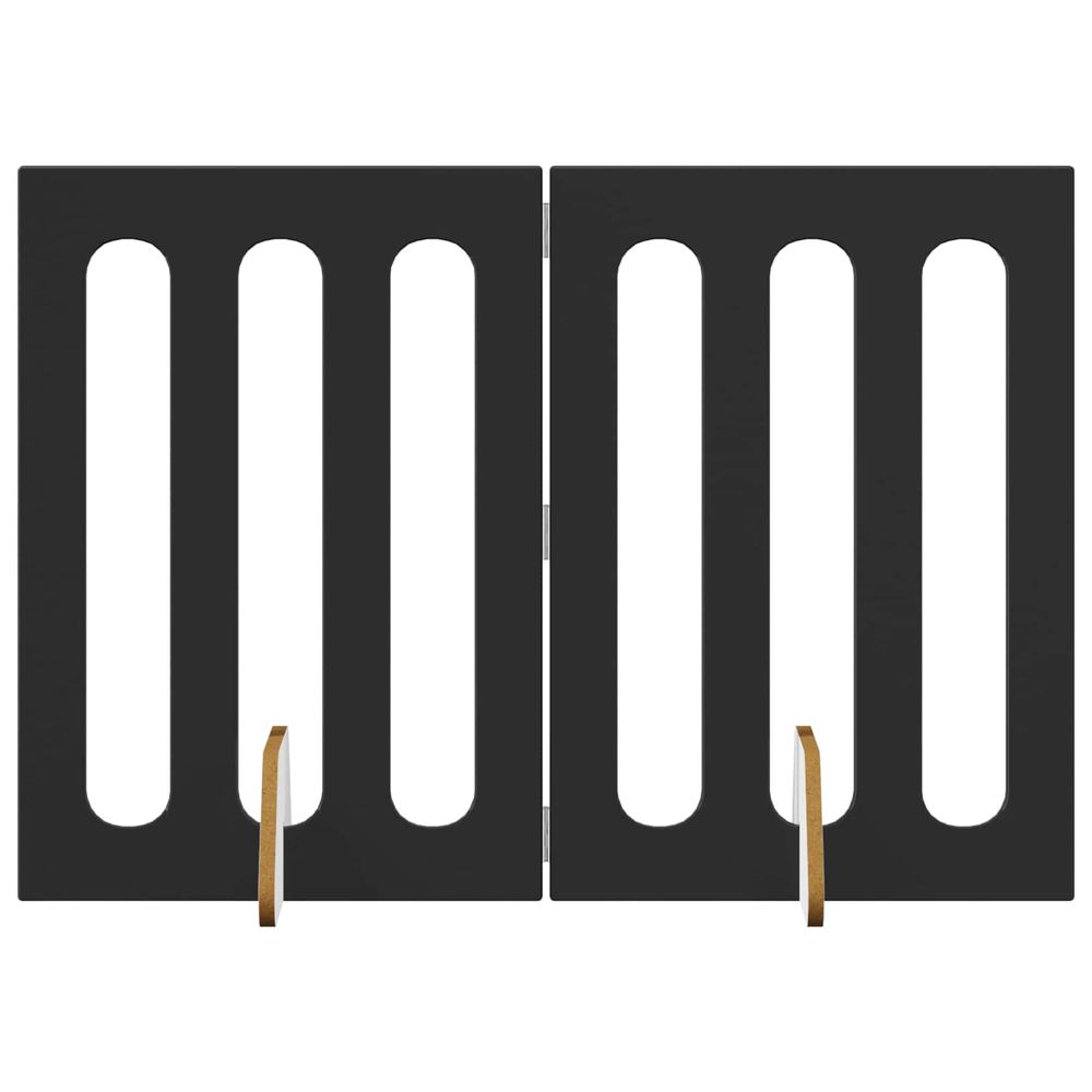 Clôture pliable pour animaux 2 pc chêne noir 100,5 x 38 x 70 cm