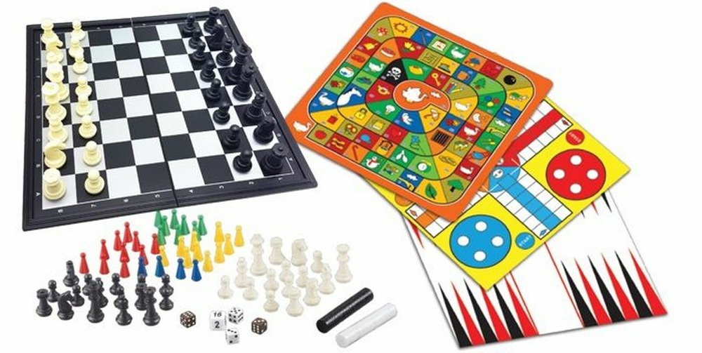 Jeux de société magnétiques - coffret 8 jeux en 1, de 2 à 6 joueurs
